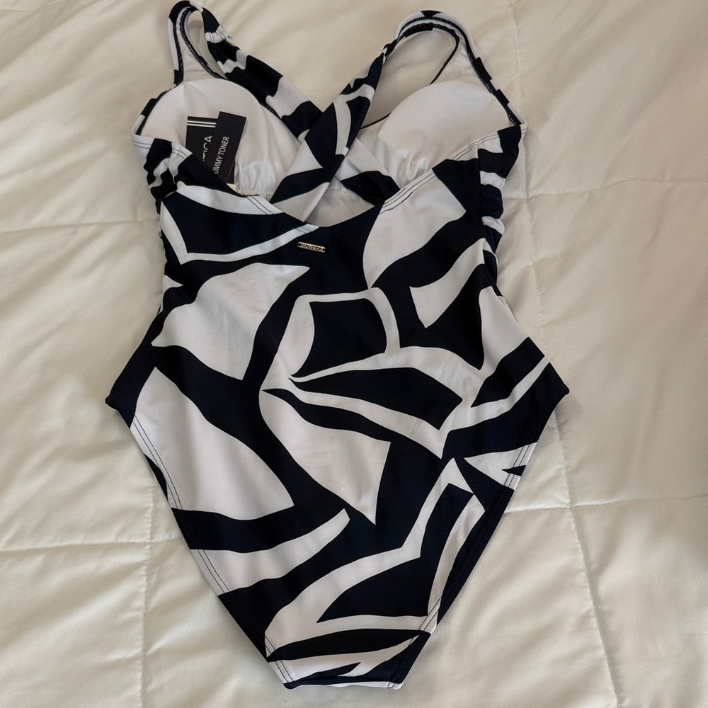 Nautica One-Piece Swimsuit - Blue and White - Picture 4 of 4